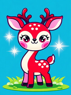 可爱小鹿卡通形象