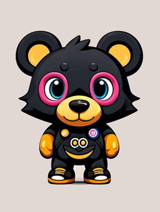 可爱黑小熊卡通形象