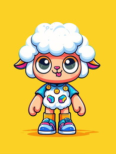 可爱卡通小羊形象