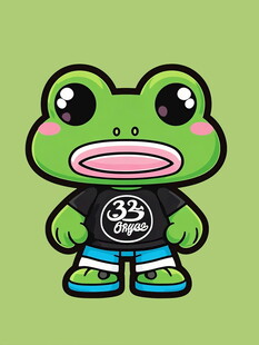 潮酷青蛙卡通形象
