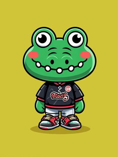 可爱卡通鳄鱼形象