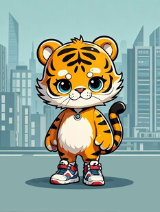 城市中的潮流小老虎