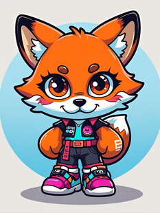 时尚潮酷小狐狸