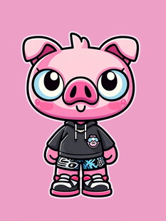 潮流小猪卡通形象