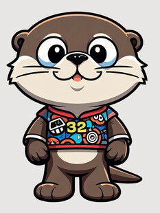 可爱海獭卡通形象