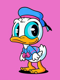 可爱卡通小鸭形象