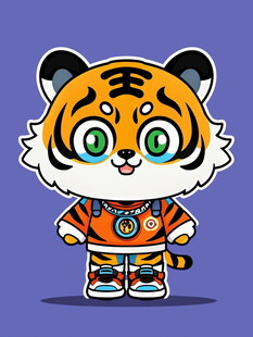 可爱卡通小老虎形象设计