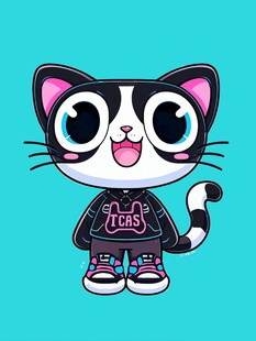 可爱卡通猫咪时尚装扮