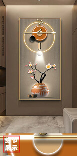 现代简约轻奢立体金色花卉玄关画