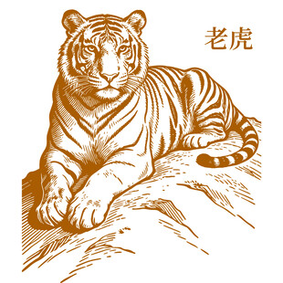 卧虎形象图