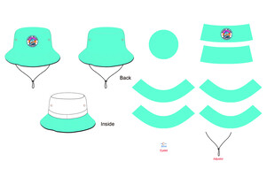 薄荷绿帽子服饰设计图