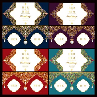 多彩复古花纹装饰图案