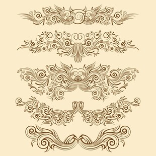 复古花纹装饰元素集合