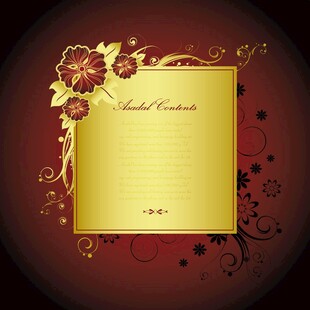 金色花纹边框装饰画框