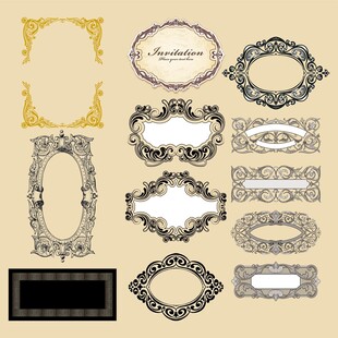 复古风格装饰性边框集合