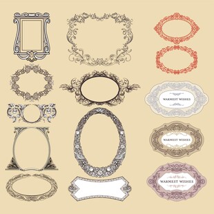复古精美装饰边框集合
