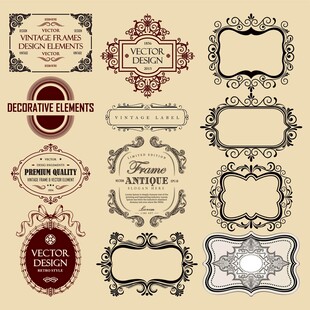 复古精美装饰性边框集合