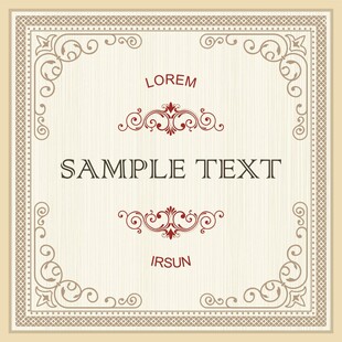 复古边框装饰文本模板