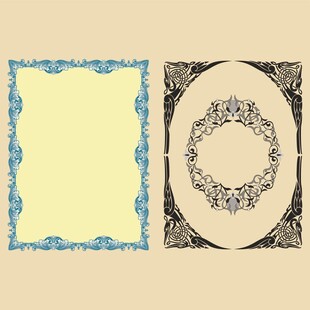 复古边框装饰图案设计