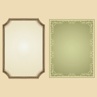 复古边框图案设计素材