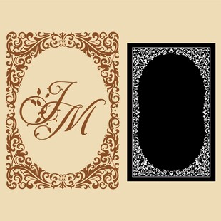 优雅复古字母装饰图案