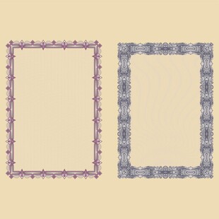 复古花纹边框图案