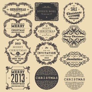 复古装饰性标签设计元素
