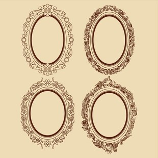 复古椭圆装饰画框