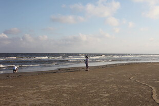 海边漫步的惬意时光