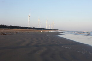 黄昏下的宁静海滩