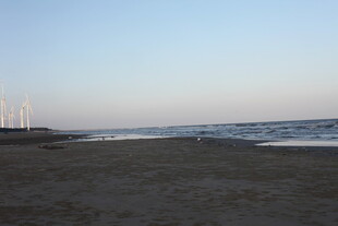 海边黄昏景色 宁静沙滩