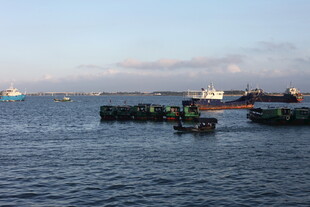 港口海面船只景象