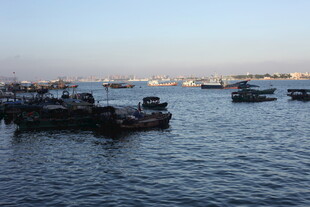 海上船只停泊景象