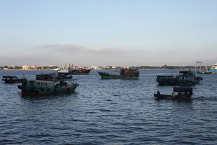 海上船只停泊景象