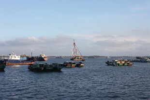 海上船只停泊景象