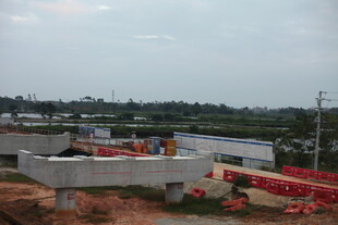 施工现场的建筑工程进度