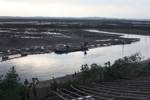 俯瞰河畔建筑景观
