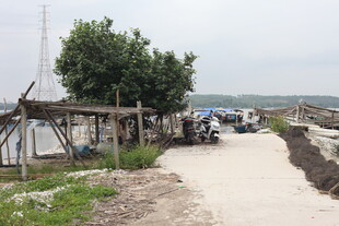 乡村小道旁的简易设施