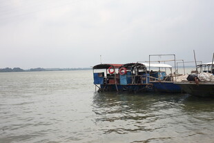 停靠在水边的船只