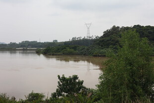 河畔自然风光美景
