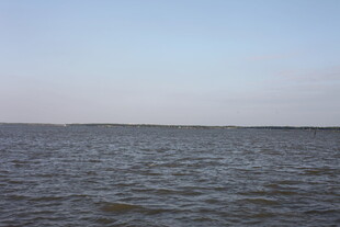 广阔水域的宁静景象