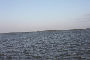 广阔平静的水面景色