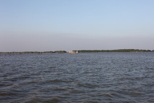 广阔水域的宁静景象