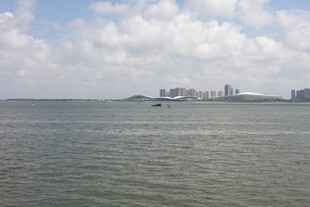 海上城市景观远眺