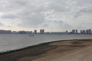 城市滨水风光远眺