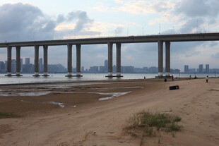 海滨大桥下的宁静沙滩