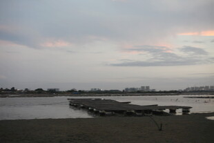 黄昏下的宁静码头