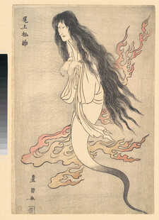 古风长发女子神秘姿态图