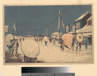 冬日雪后街头热闹景象