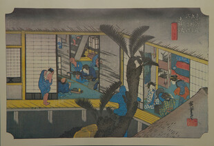 古代店铺热闹交易场景